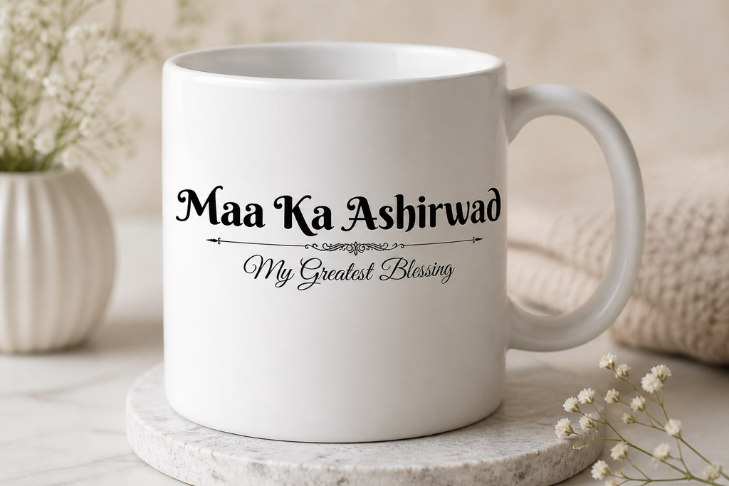Maa Ka Ashirwad – 11oz Ceramic Mug in 8 Vibrant Colors